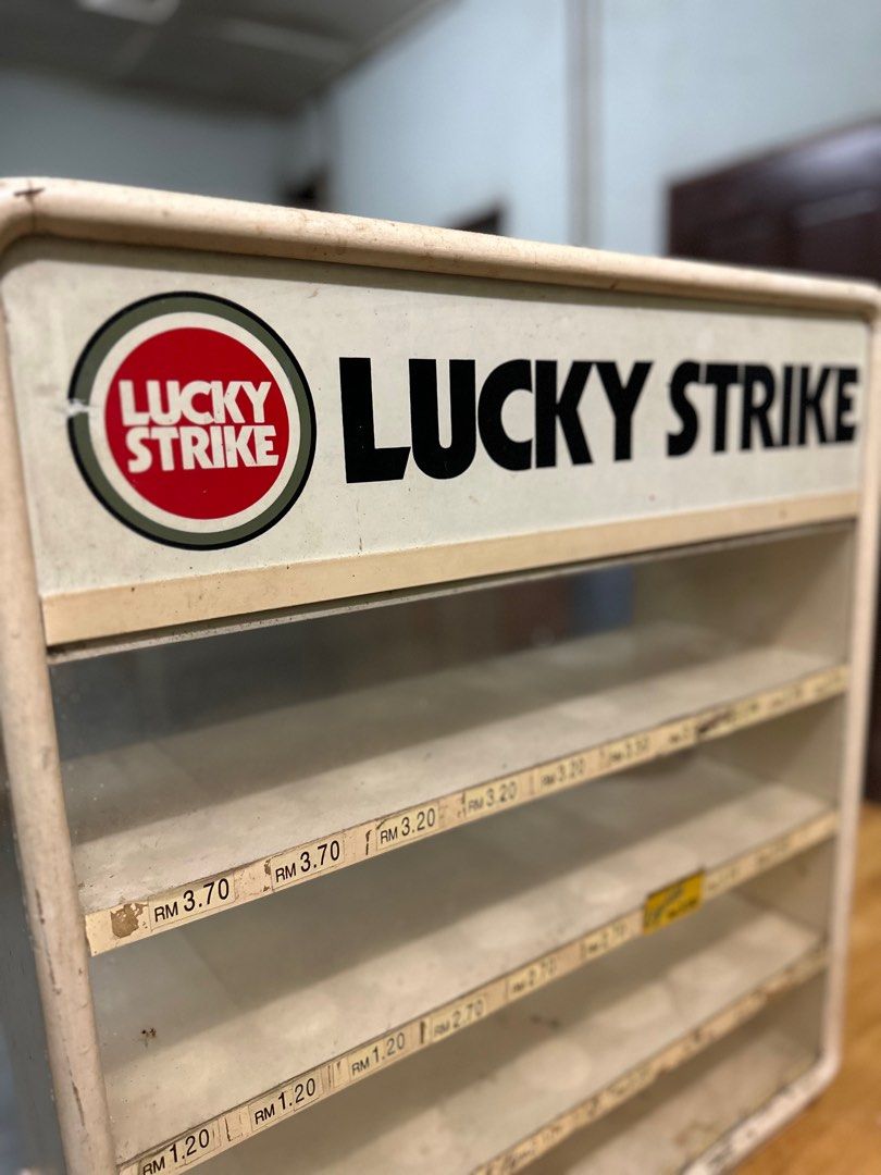 Casquette Vintage Lucky Strike Rouge Délavée - Style Course - Taille Unique Homme