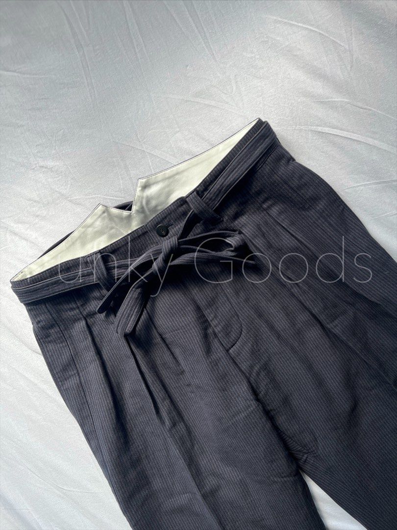 Visvim 17ss Hakama Pants Stripe (Washi Yarn), 男裝, 褲＆半截裙, 長