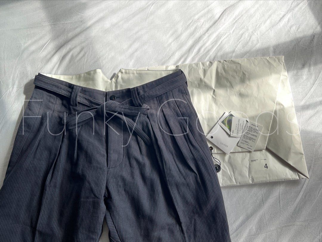 Visvim 17ss Hakama Pants Stripe (Washi Yarn), 男裝, 褲＆半截裙, 長