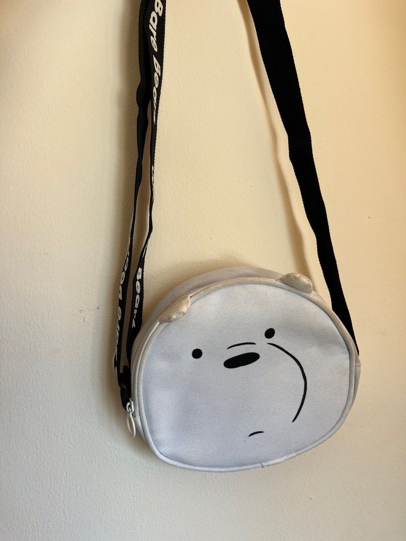 We Bare Bears Small Sling Bag Pouch with Adjustable Strap Women s Fashion Bags Wallets Cross body Bags on Carousell