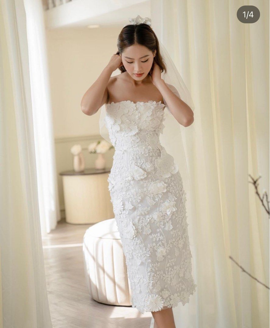 White Floral Lace Dress