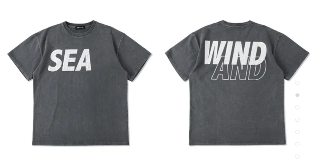 WIND AND SEA CRACK-P-DYE TEE CHARCOAL XL - Tシャツ/カットソー(半袖 ...