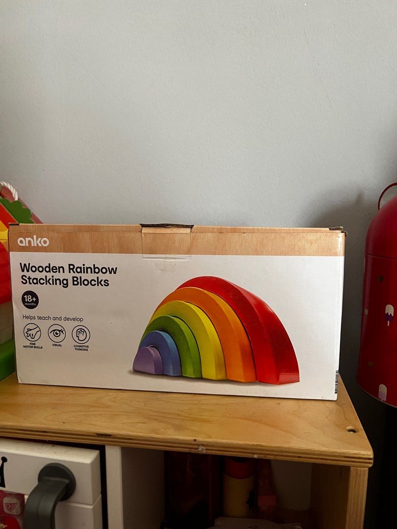 Kmart wooden shop rainbow