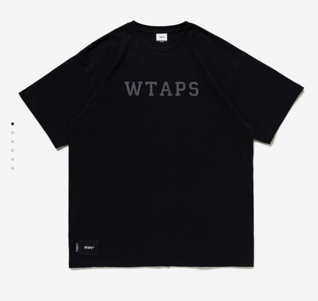 Wtaps College 2023 SS Black Tee, 男裝, 上身及套裝, T-shirt、恤衫
