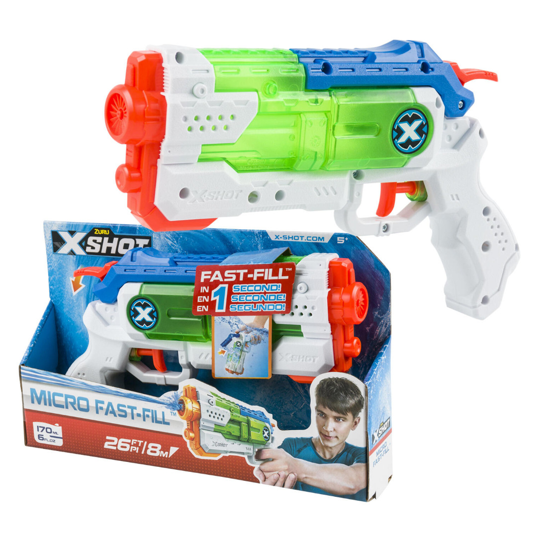 XShot Water Warfare Micro FastFill Water Blaster by ZURU, Hobbies