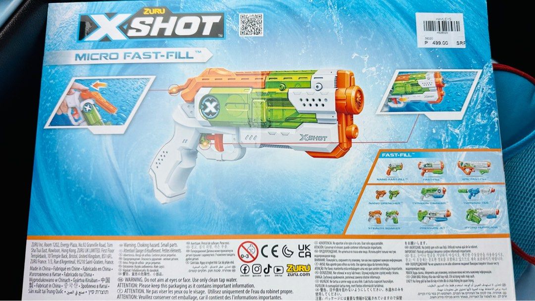 XShot Water Warfare Micro FastFill Water Blaster by ZURU, Hobbies