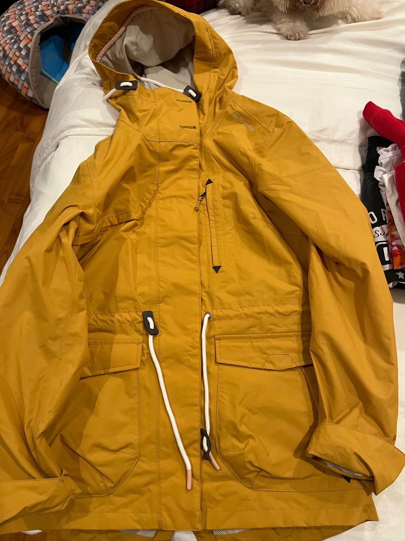 Yellow Quechua Decathlon Raincoat, Women's Fashion, Coats, Jackets and