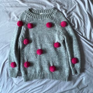ZARA KNITWEAR winter collection Funky Pom Pom Zara sweater