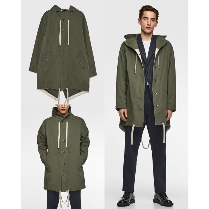Zara fishtail parka new arrivals