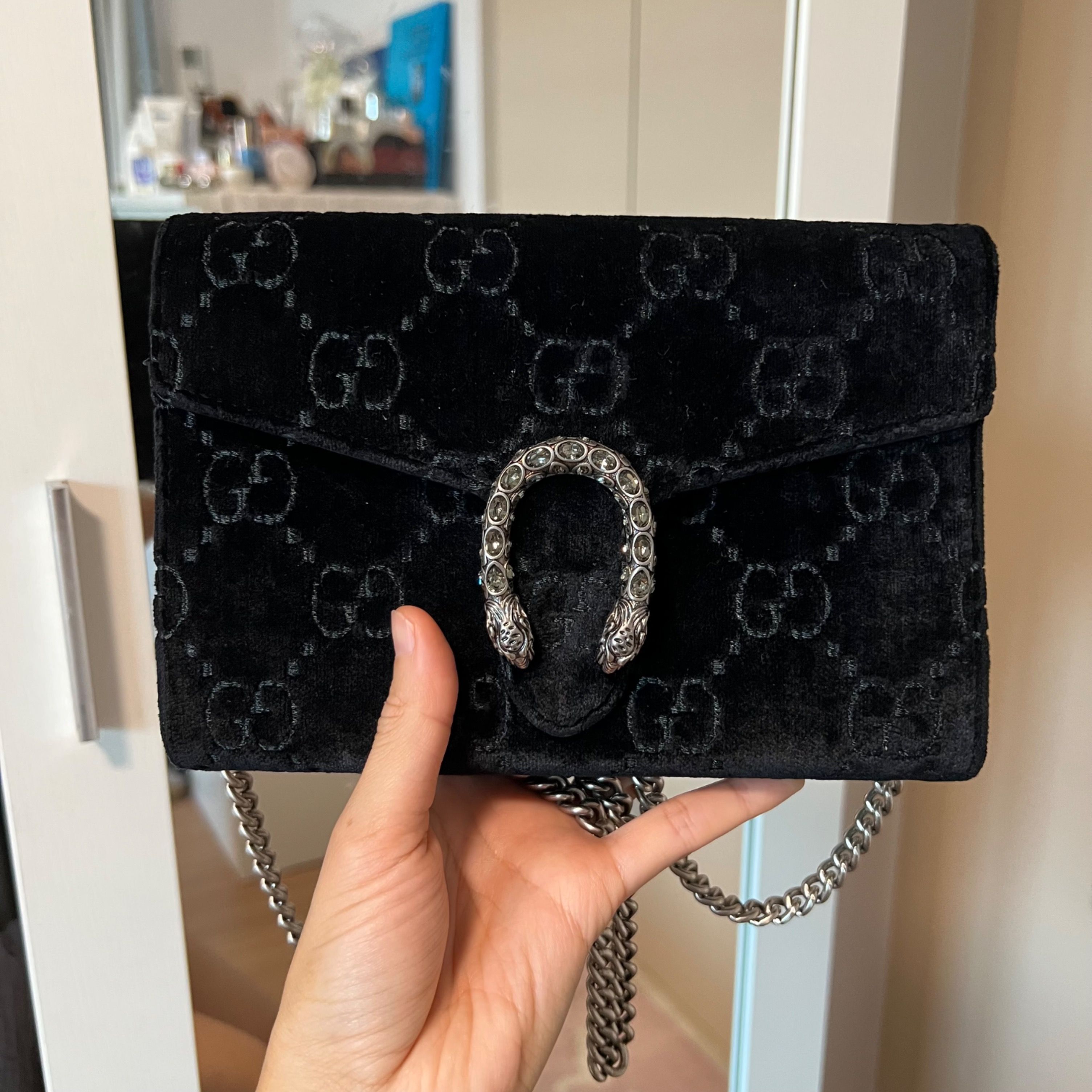 Gucci dionysus suede mini chain bag hot sale