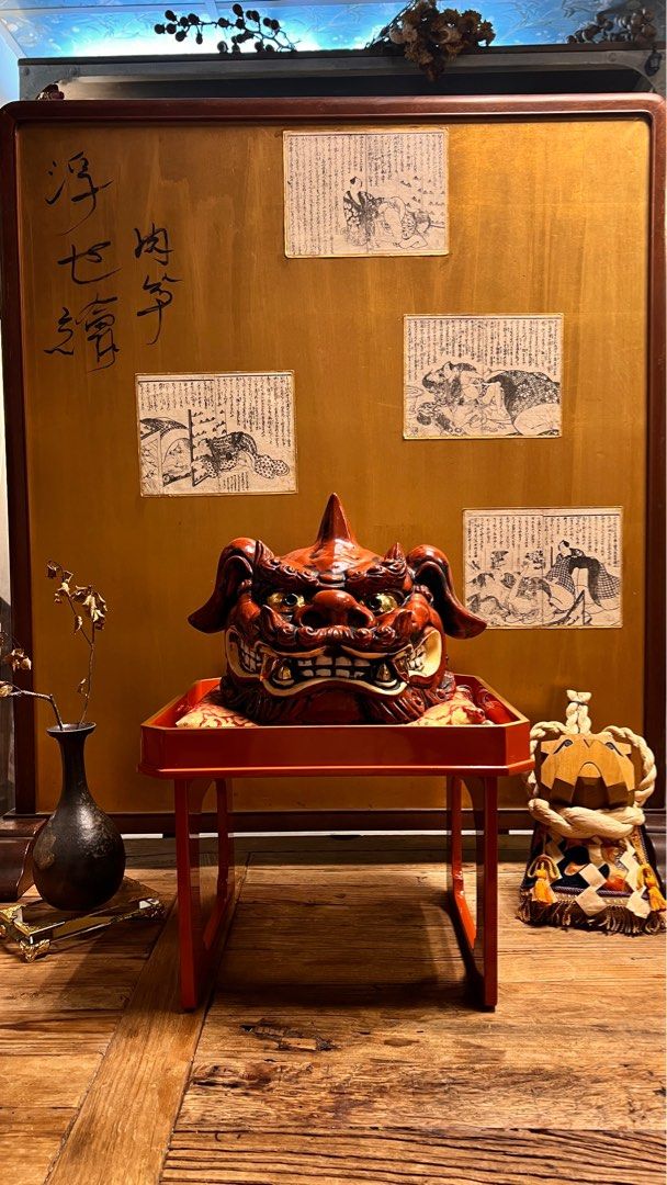 九谷焼　獅子頭 Amazon.co.jp: 九谷焼 獅子 唐獅子 魔除 新築祝い インテリア 高