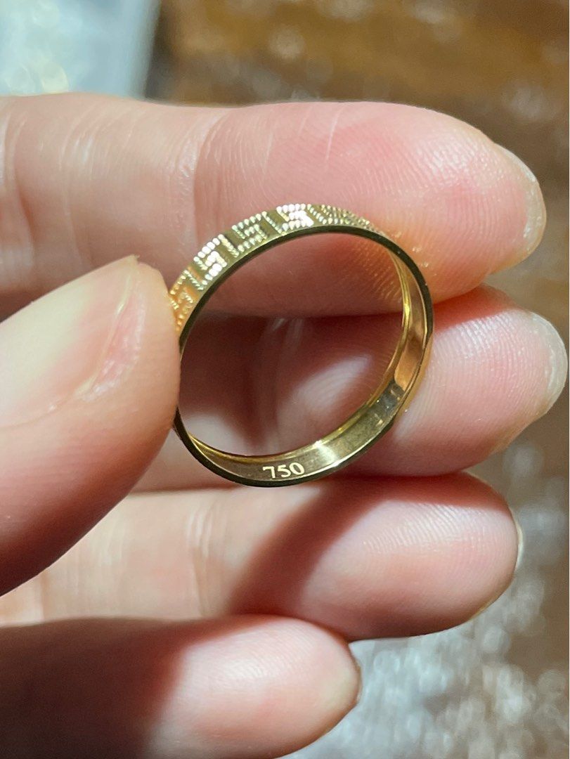 Real 18k top gold ring