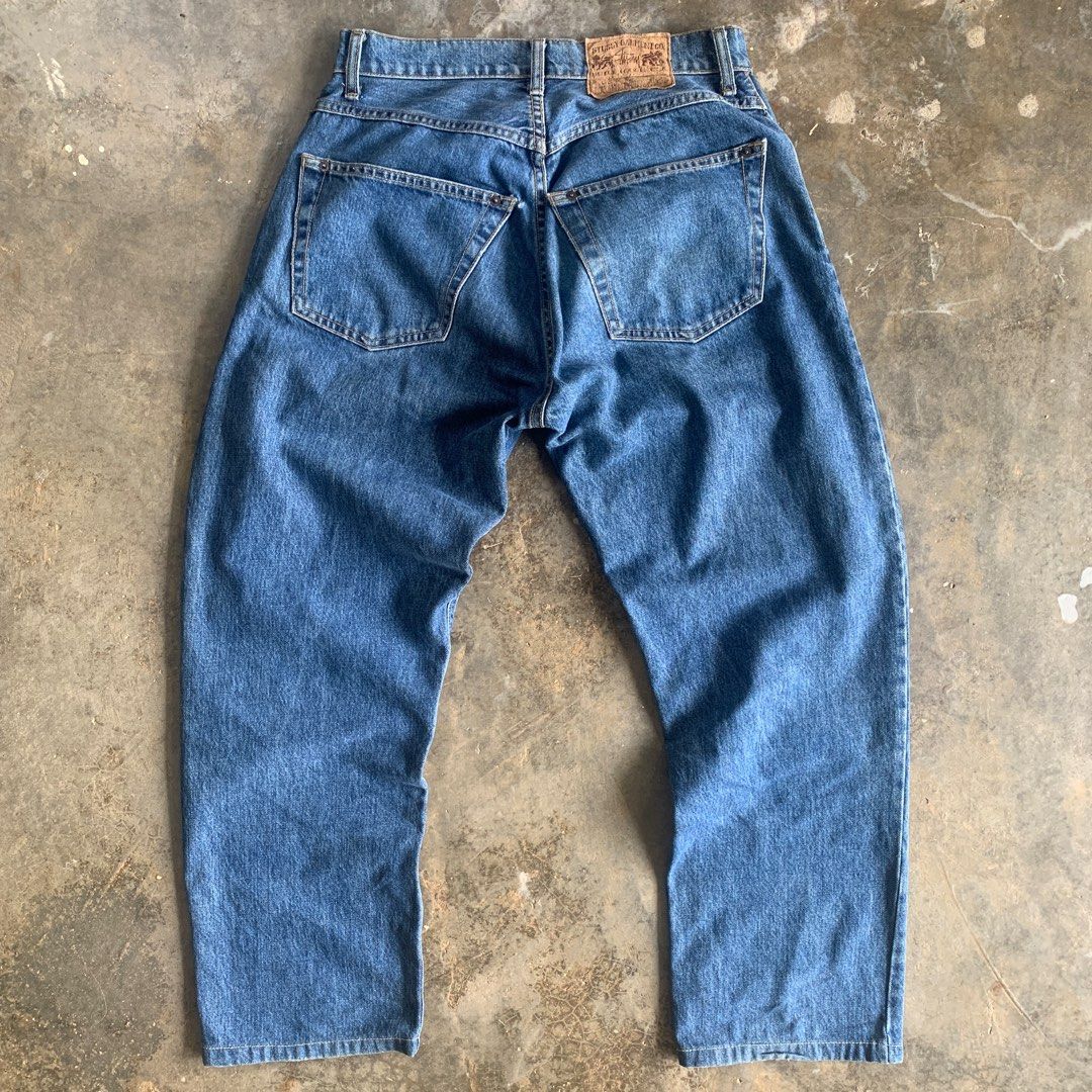 1990s Stussy Raw Denim Big Ol Jeans Made in USA Vintage Vtg