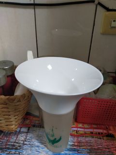 樂美雅 可微波 深碗 碗公 上大下小 縮口型 沙拉碗 17cm  材質 白玉 玻璃