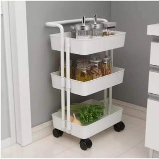 ￼ NEW 3-Tier Trolley Cart with Wheels and Handle (A) // without Handle (B)