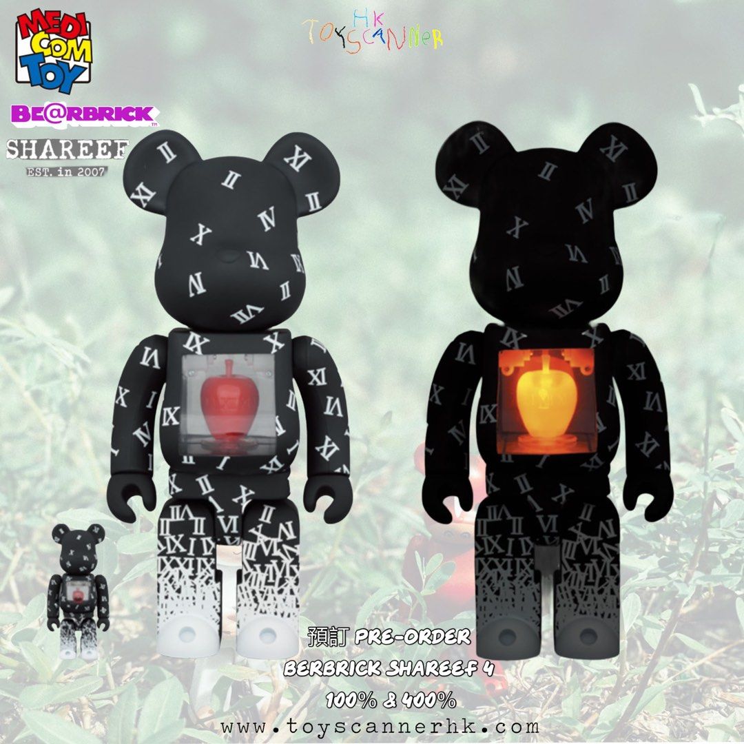 預訂Pre-Order) BE@RBRICK SHAREEF 4 100% & 400% BEARBRICK 發光亮燈