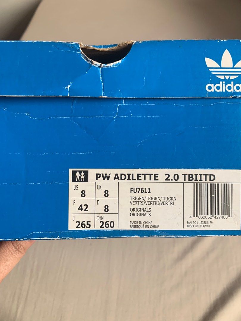Adidas X Hu X Pharell X Adilette 2.0, Men's Fashion, Footwear, Slippers u0026  Slides on Carousell