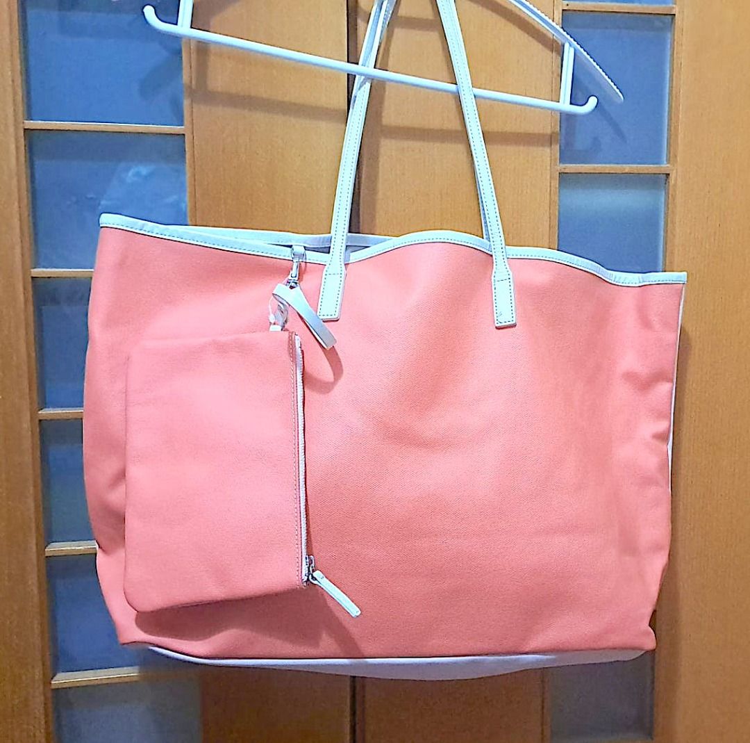 値引きする Agnes b Toto bag + zipper bag (Orange / Light Pink color 財布