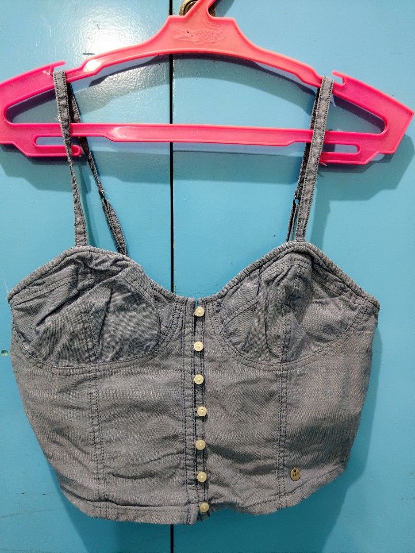 American eagle Denim crop top Women s Fashion Tops Sleeveless