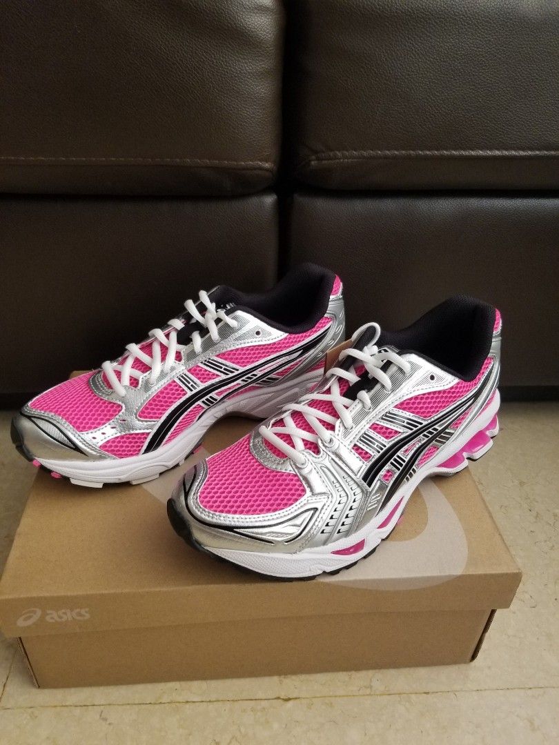 ASICS GELKAYANO 14 Pink Glo/Black, 男裝, 鞋, 波鞋 Carousell