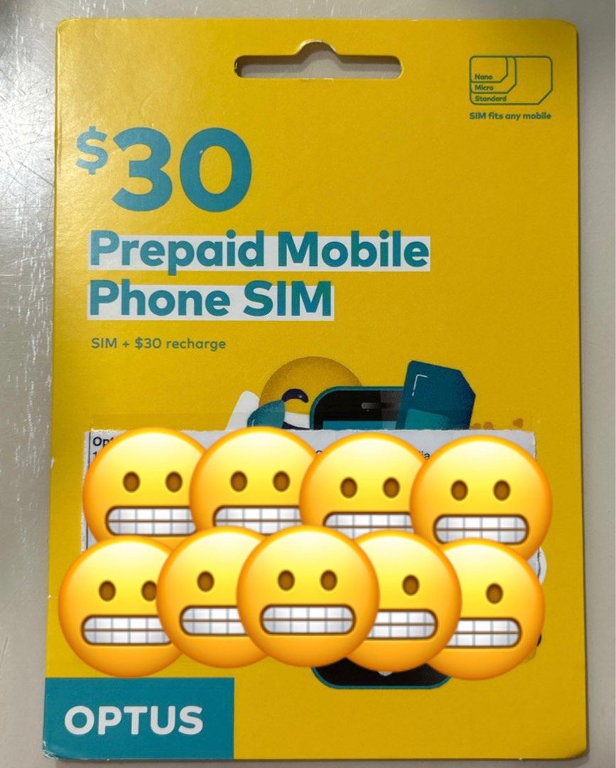 Australia Prepaid Sim Card (40GB) Optus, Mobile Phones & Gadgets, Mobile & Gadget Accessories
