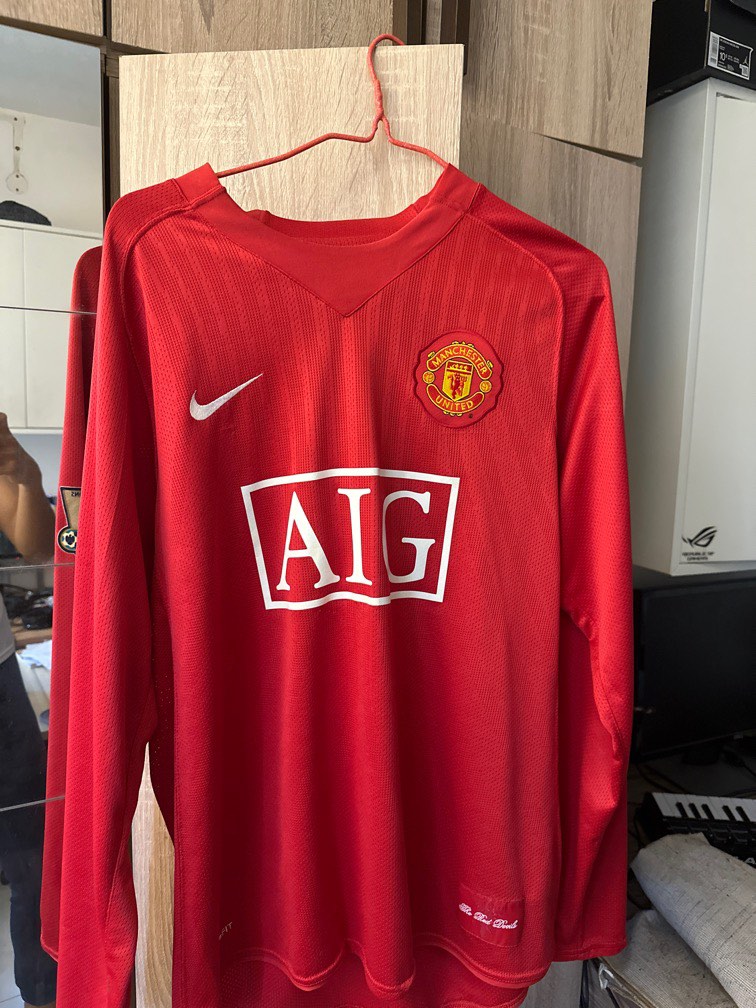 Manchester United No7 Memphis Home Long Sleeves Kid Soccer Club Jersey