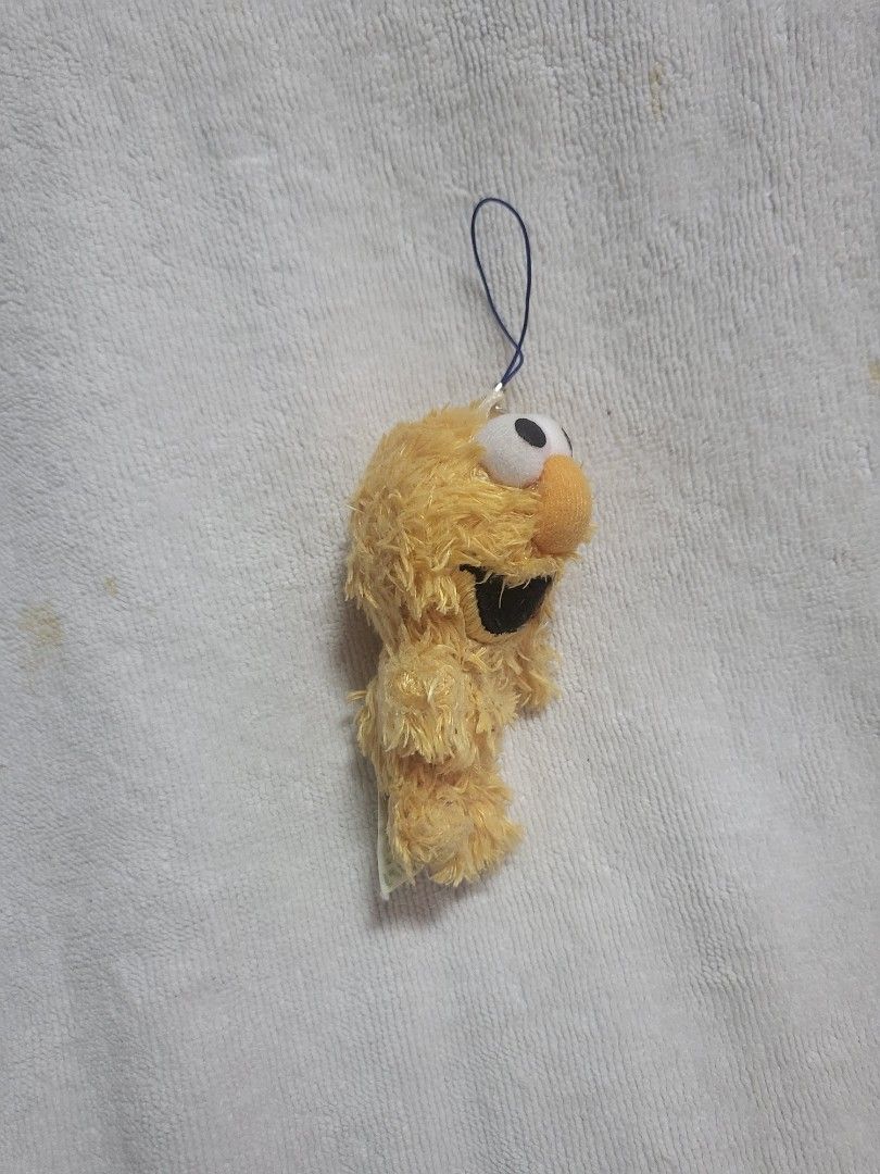 Authentic Rare Sesame Street Yellow Elmo Plush Soft Toy Bag Charm / Bag