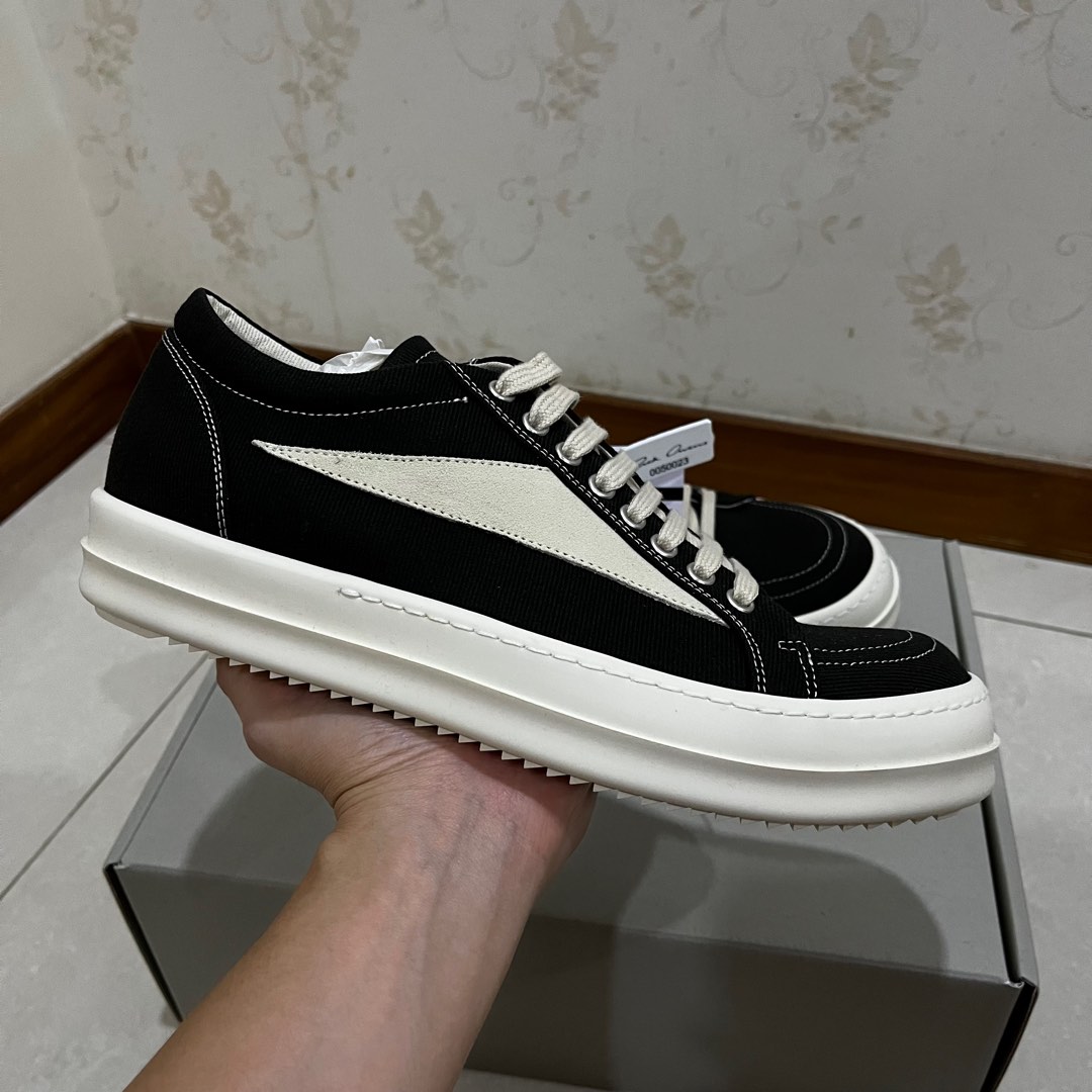 Rick owens drkshdw discount canvas low sneaker