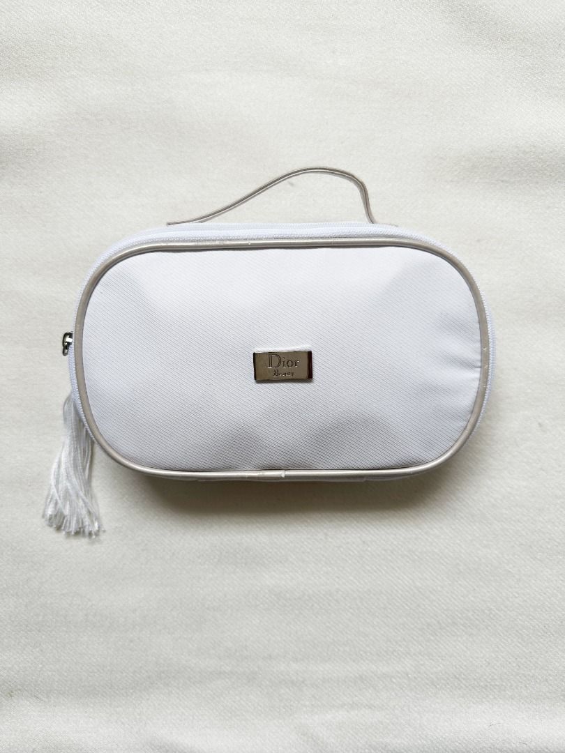 White dior makeup bag online