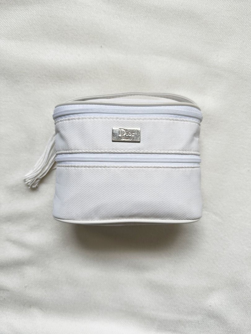 White dior makeup bag sales