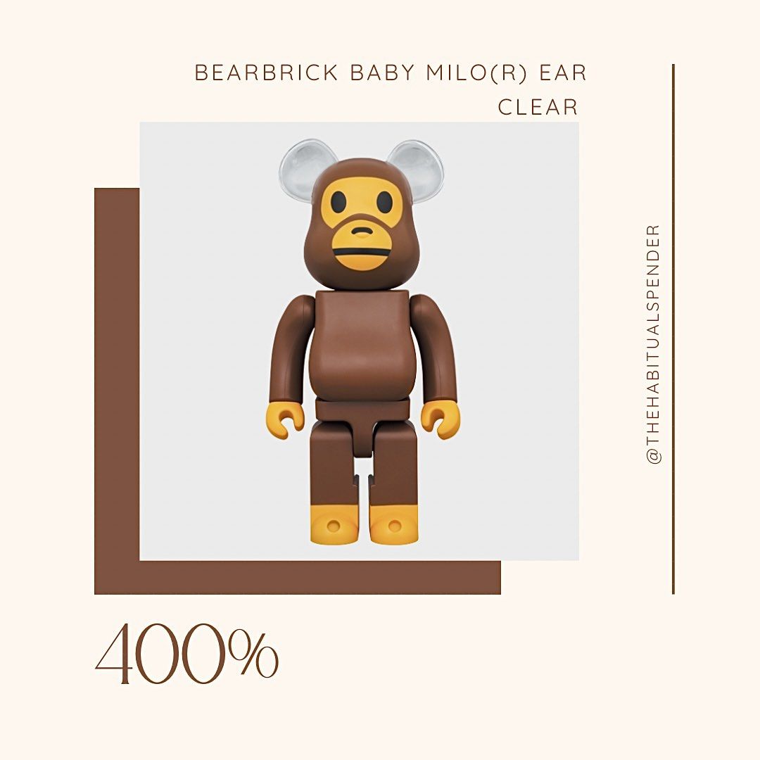 APE x Bearbrick Baby Milo Ear Clear 400% - おもちゃ