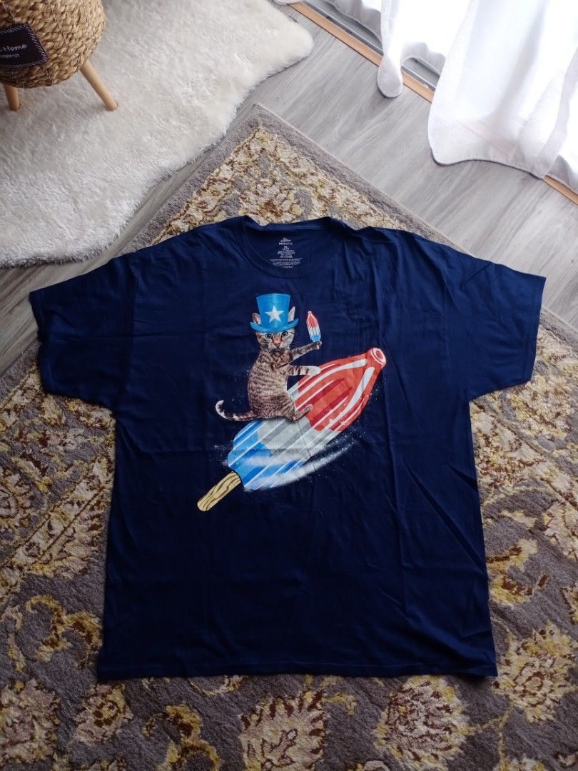 Cat riding popsicle sales shirt