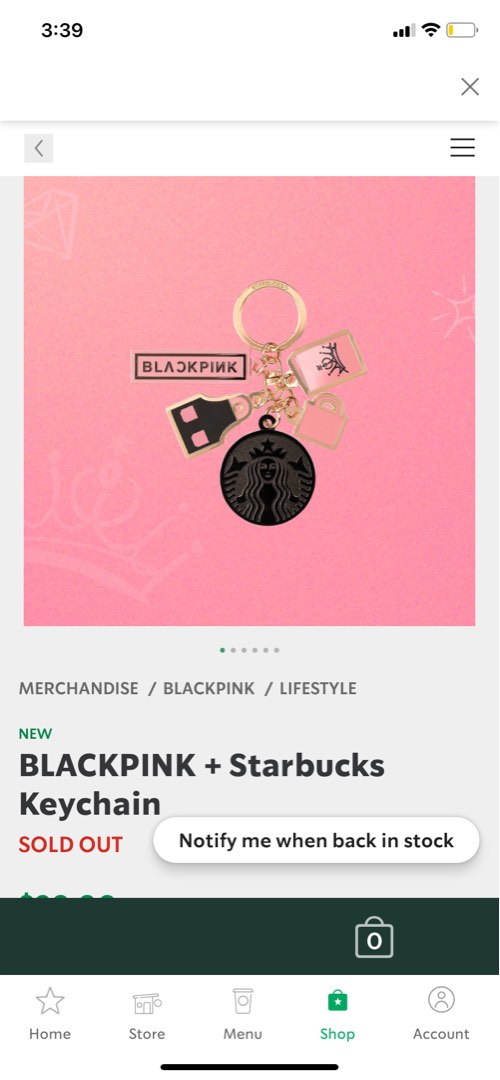 BLACKPINK + Starbucks Keychain, Hobbies & Toys, Memorabilia