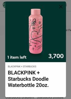 Blackpink x Starbucks Dood Waterbottle 20 oz.