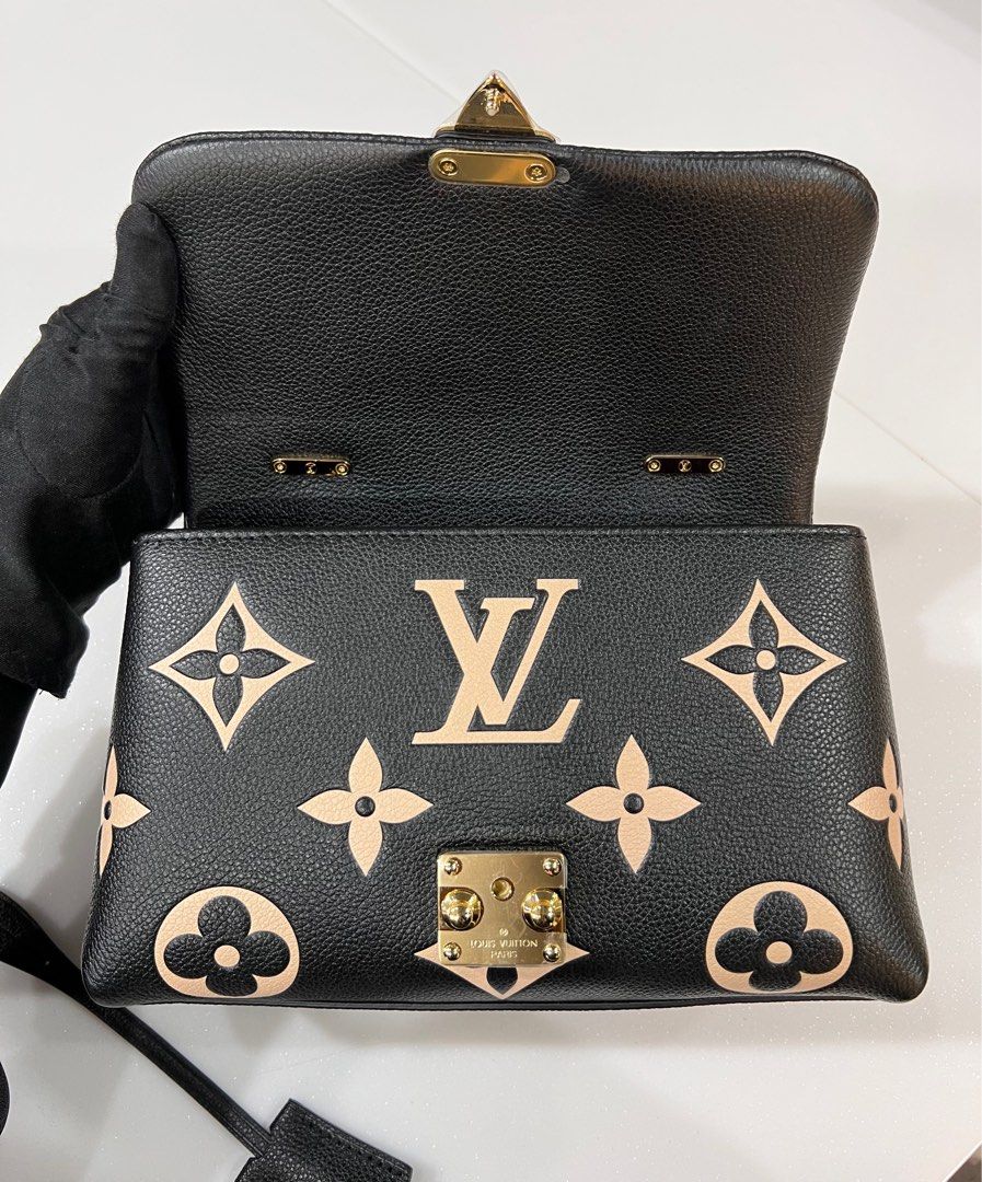 Louis Vuitton Madeleine mm Bicolore Tourterelle Creme Monogram Empreinte