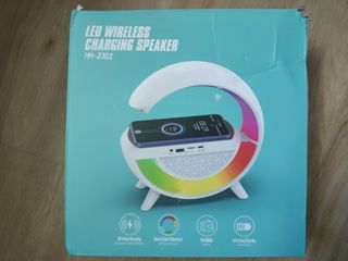 BNIB Bluetooth Speaker With LED & Wireless Charging