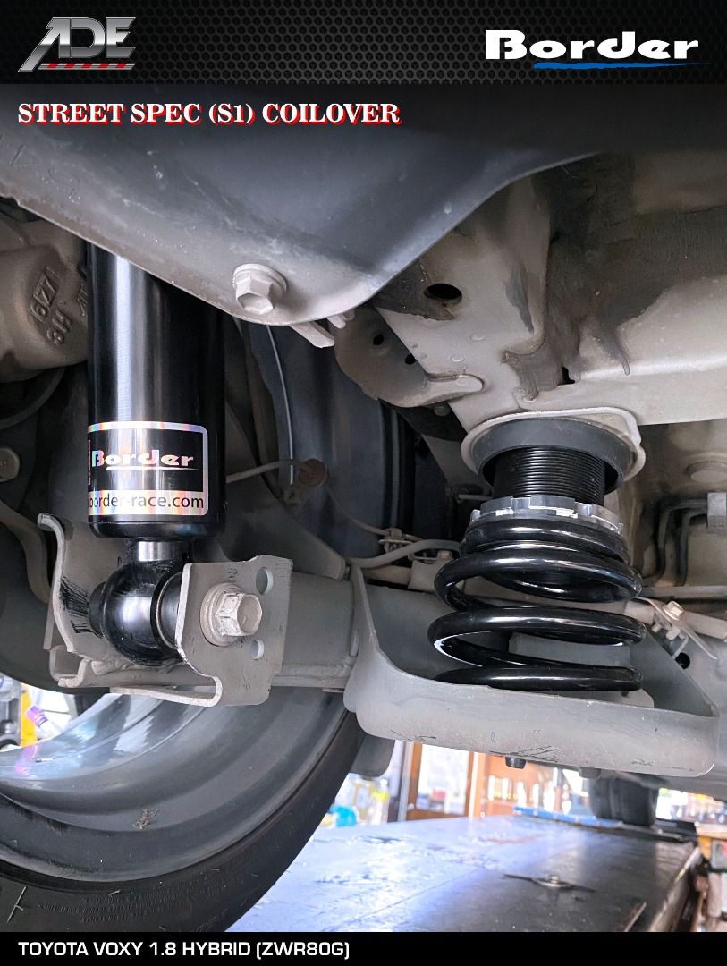 BORDER STREET SPEC (S1) COILOVER ON TOYOTA VOXY 1.8 HYBRID (ZWR80G ...