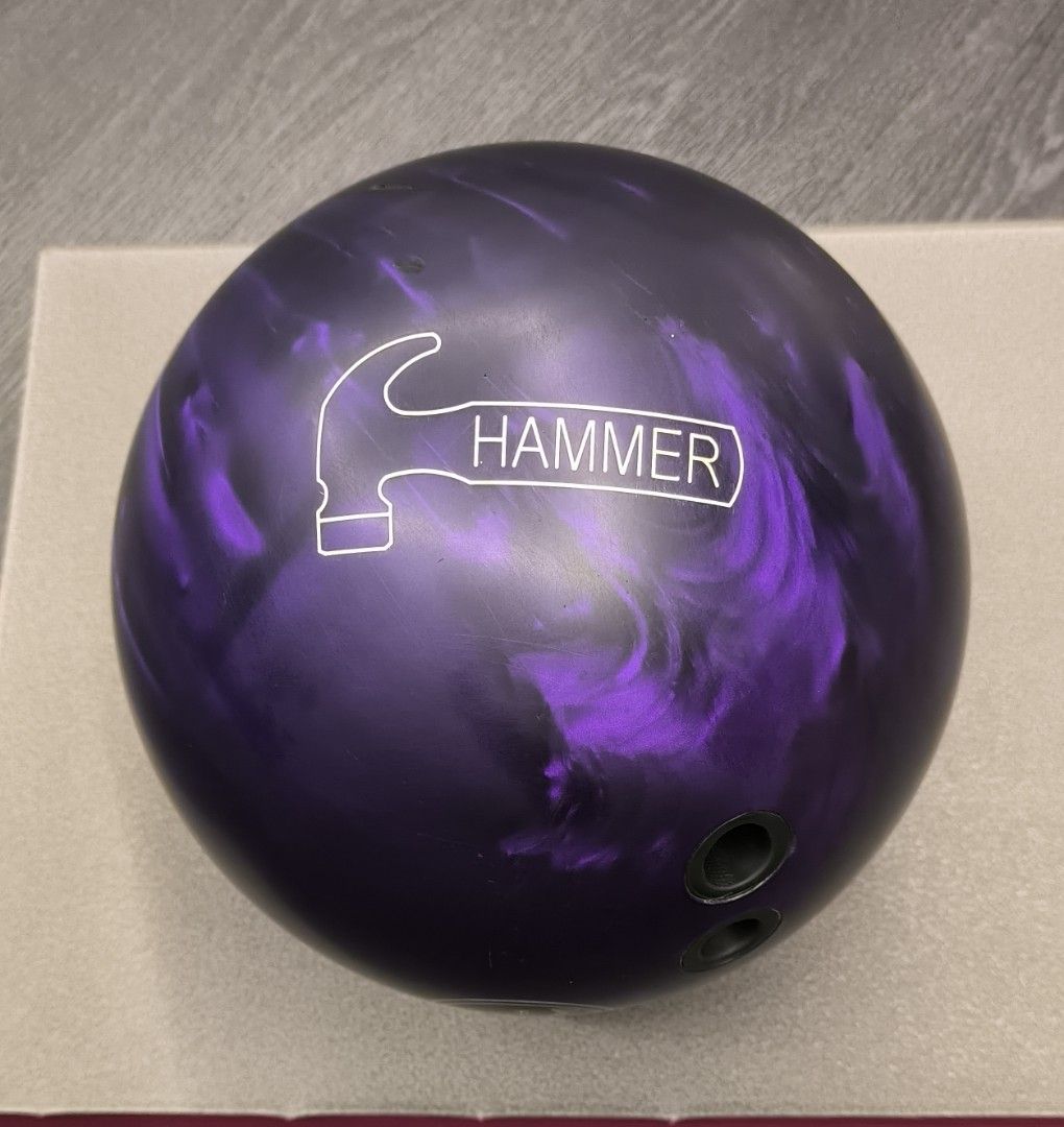Bowling ball Purple Hammer Urethane 14 lbs, Sports Equipment, Sports & Games, Billiards