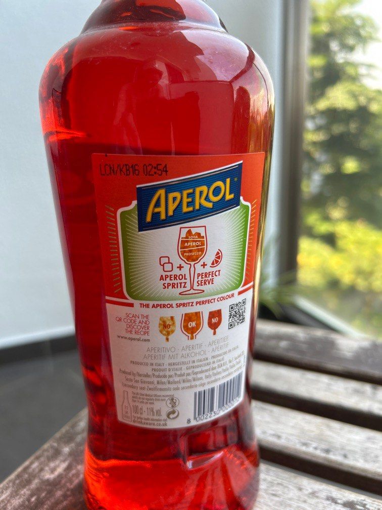 Brand new 1 Liter bottle Aperol, Food & Drinks, Alcoholic Beverages on