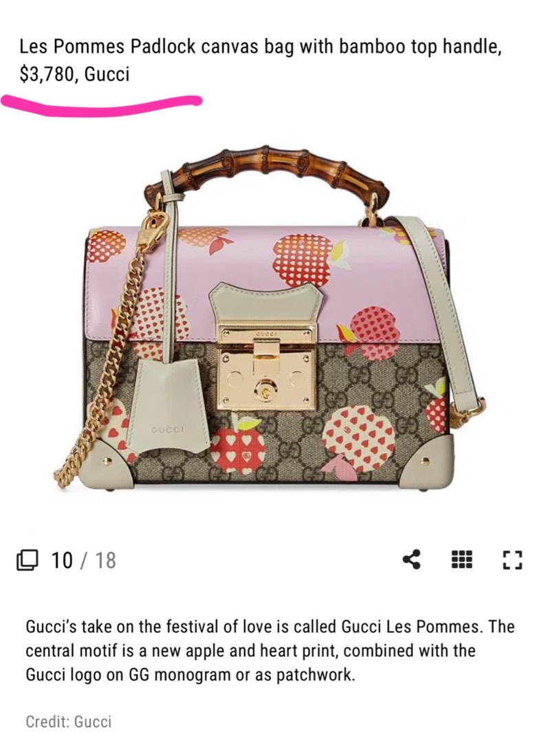 Gucci padlock bamboo clearance