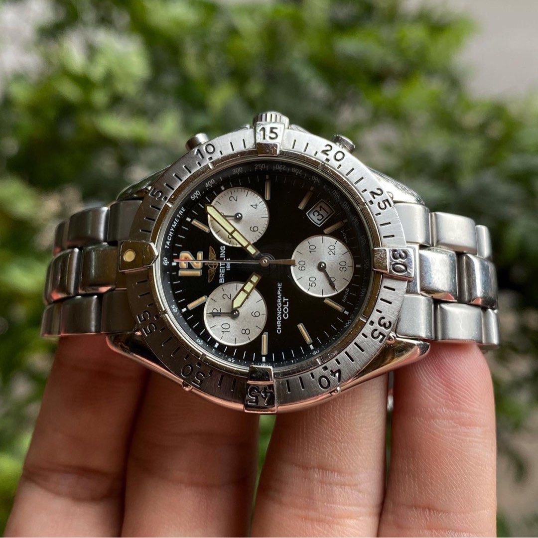 Breitling Colt Chronograph A53035 Quartz 38mm Fesyen Pria Jam
