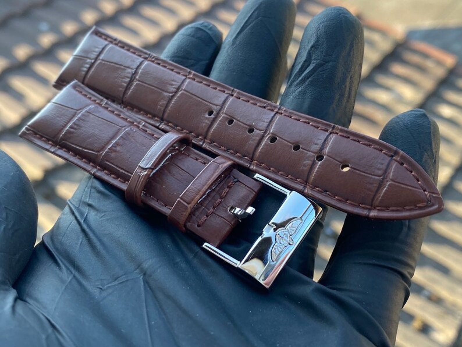 Breitling Croco Pattern leather strap