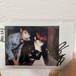 BTS Jungkook & Suga Yoongi signed polaroid dark and wild