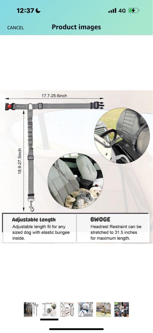 Dog Cat Safety Leash Seat Belt Strap Car Headrest Restraint Adjustable Nylon Fabric Dog Restraints Vehicle Seatbelts Harness From 5,82 € | DHgate - View #4