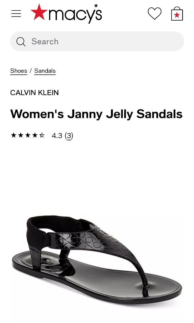 Calvin klein hotsell janny jelly sandal