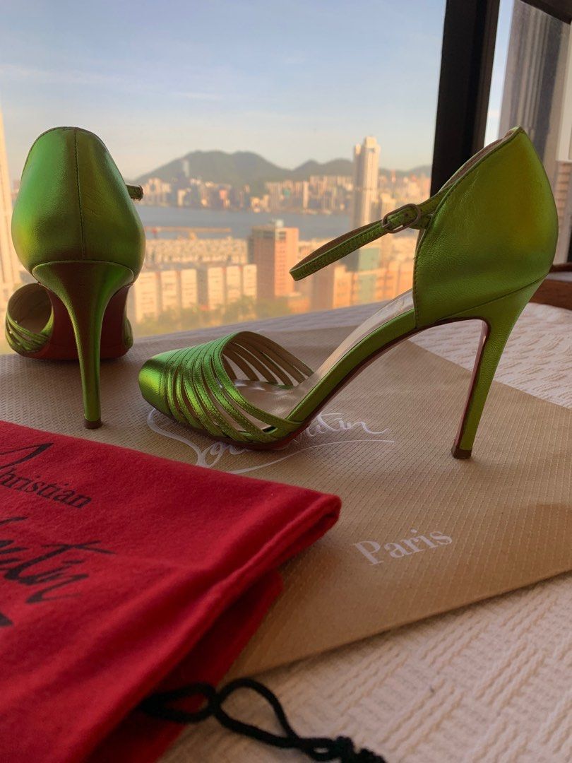 Lime green louboutin clearance