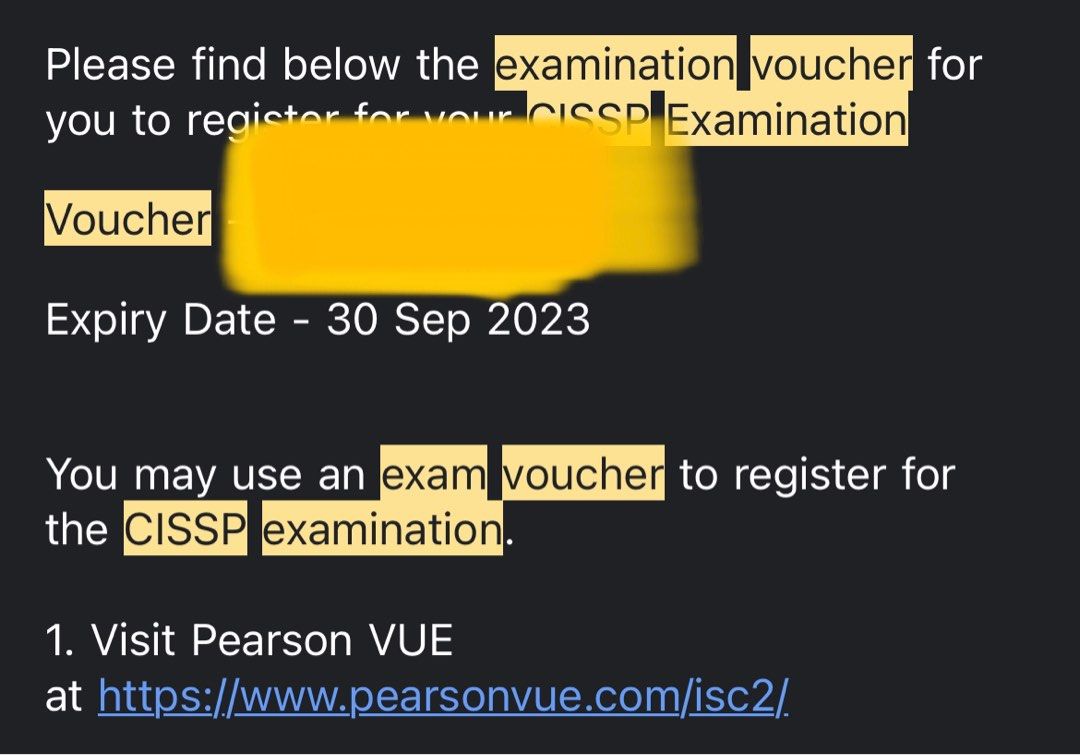 cissp exam voucher discount