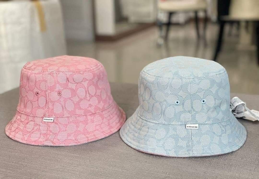 Coach Reversible Bucket Hat in Signature Jacquard in Pink/Blue m51305440390_1.jpg main image 4