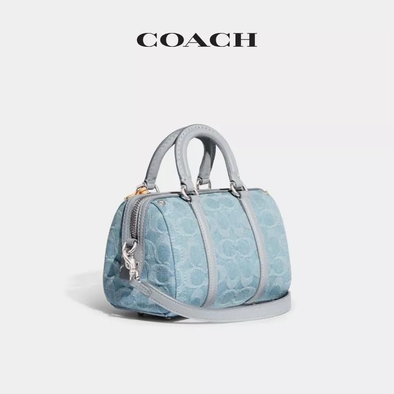 Coach Ruby Satchel 18 In Signature Denim (Women Crossbody Sling