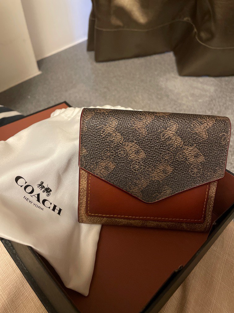 Horse And Carriageプリント【COACH】Wyn Small Wallet ミニ財布-